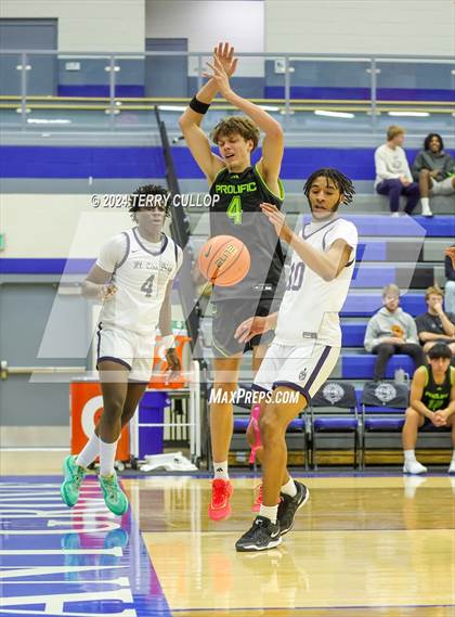 Thumbnail 1 in Mt. Zion Prep Academy vs. Prolific Prep of Napa Christian (5 for the Fight National Hoopfest) photogallery.