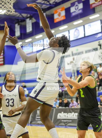 Thumbnail 3 in Mt. Zion Prep Academy vs. Prolific Prep of Napa Christian (5 for the Fight National Hoopfest) photogallery.