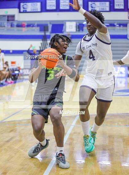 Thumbnail 1 in Mt. Zion Prep Academy vs. Prolific Prep of Napa Christian (5 for the Fight National Hoopfest) photogallery.