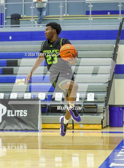 Thumbnail 3 in Mt. Zion Prep Academy vs. Prolific Prep of Napa Christian (5 for the Fight National Hoopfest) photogallery.