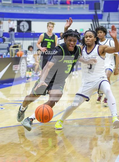 Thumbnail 3 in Mt. Zion Prep Academy vs. Prolific Prep of Napa Christian (5 for the Fight National Hoopfest) photogallery.