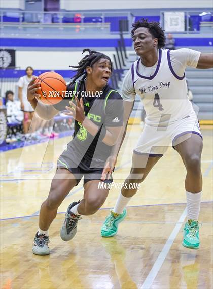 Thumbnail 3 in Mt. Zion Prep Academy vs. Prolific Prep of Napa Christian (5 for the Fight National Hoopfest) photogallery.