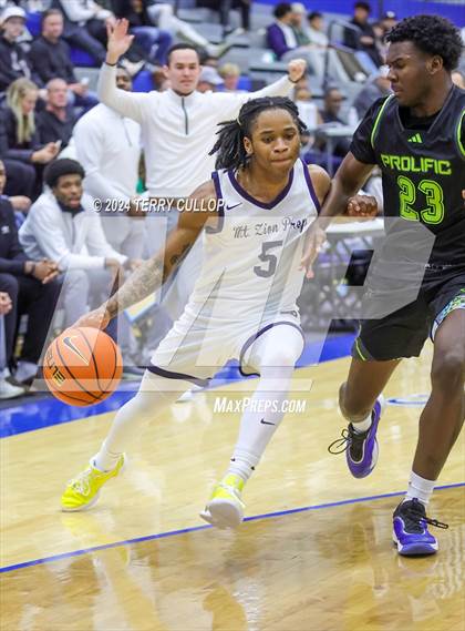 Thumbnail 1 in Mt. Zion Prep Academy vs. Prolific Prep of Napa Christian (5 for the Fight National Hoopfest) photogallery.