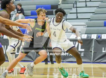 Thumbnail 2 in Mt. Zion Prep Academy vs. Prolific Prep of Napa Christian (5 for the Fight National Hoopfest) photogallery.