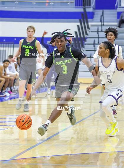 Thumbnail 3 in Mt. Zion Prep Academy vs. Prolific Prep of Napa Christian (5 for the Fight National Hoopfest) photogallery.