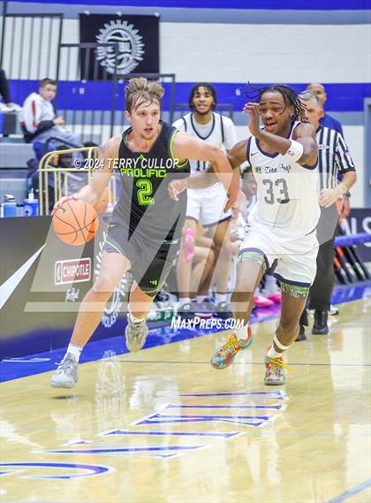 Thumbnail 1 in Mt. Zion Prep Academy vs. Prolific Prep of Napa Christian (5 for the Fight National Hoopfest) photogallery.