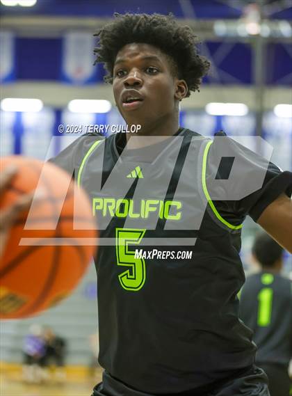 Thumbnail 3 in Mt. Zion Prep Academy vs. Prolific Prep of Napa Christian (5 for the Fight National Hoopfest) photogallery.