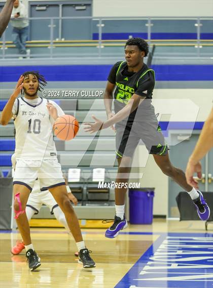 Thumbnail 3 in Mt. Zion Prep Academy vs. Prolific Prep of Napa Christian (5 for the Fight National Hoopfest) photogallery.