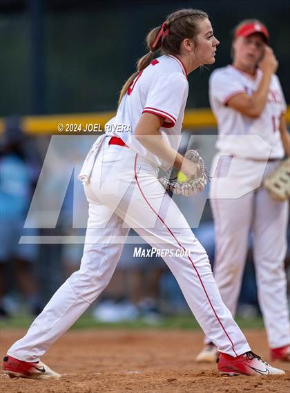 Thumbnail 3 in Katy vs. Kingwood (UIL Softball 6A Region 3 Final) photogallery.
