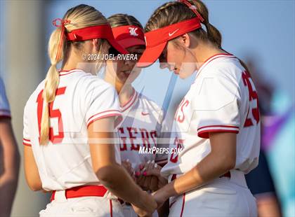 Thumbnail 3 in Katy vs. Kingwood (UIL Softball 6A Region 3 Final) photogallery.