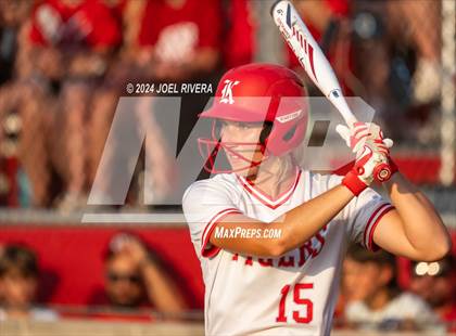 Thumbnail 3 in Katy vs. Kingwood (UIL Softball 6A Region 3 Final) photogallery.