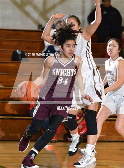 Thumbnail 2 in Bishop's vs. Mark Keppel (St. Mary's Stockton MLK Showcase) photogallery.