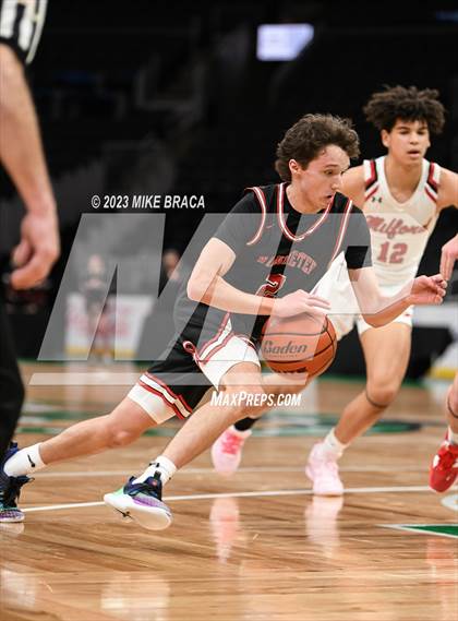 Thumbnail 3 in Winchester vs Milford ( Andrew James Lawson Foundation Invitational at TD Garden) photogallery.