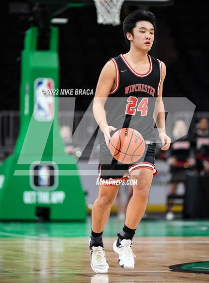 Thumbnail 2 in Winchester vs Milford ( Andrew James Lawson Foundation Invitational at TD Garden) photogallery.