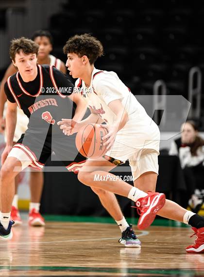 Thumbnail 2 in Winchester vs Milford ( Andrew James Lawson Foundation Invitational at TD Garden) photogallery.