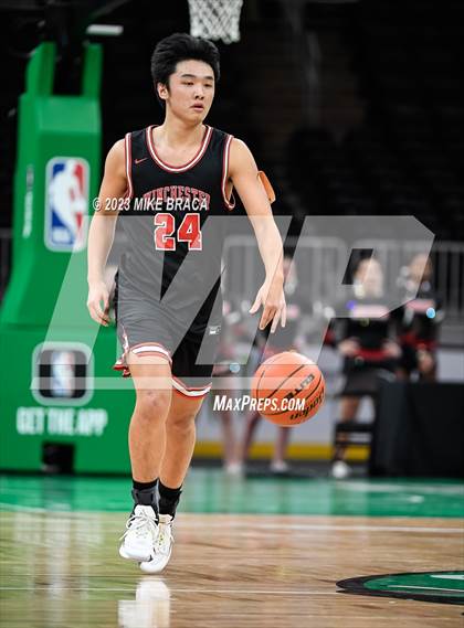 Thumbnail 1 in Winchester vs Milford ( Andrew James Lawson Foundation Invitational at TD Garden) photogallery.