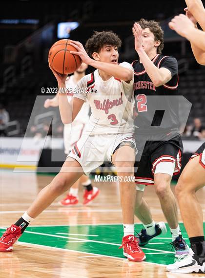 Thumbnail 1 in Winchester vs Milford ( Andrew James Lawson Foundation Invitational at TD Garden) photogallery.