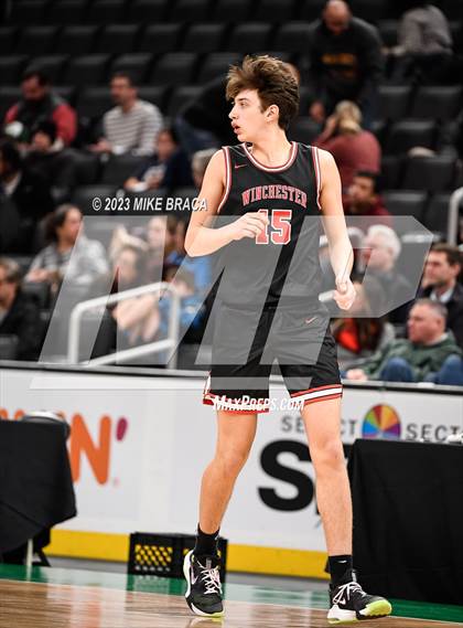 Thumbnail 1 in Winchester vs Milford ( Andrew James Lawson Foundation Invitational at TD Garden) photogallery.