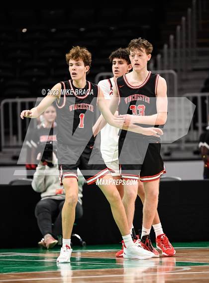 Thumbnail 1 in Winchester vs Milford ( Andrew James Lawson Foundation Invitational at TD Garden) photogallery.