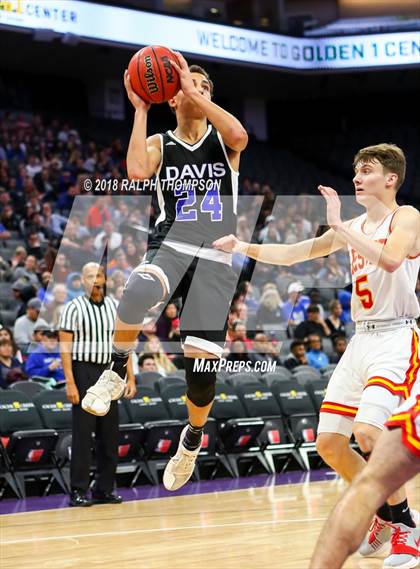 Thumbnail 1 in Davis vs. Jesuit (@ Golden One Center) photogallery.