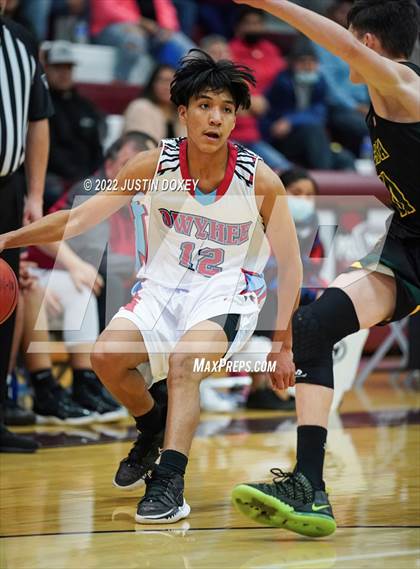 Thumbnail 2 in Owyhee vs. Eureka (NIAA 1A East Boys Championship) photogallery.