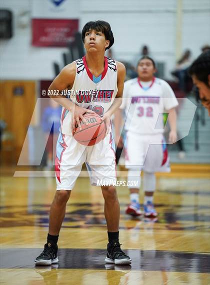 Thumbnail 1 in Owyhee vs. Eureka (NIAA 1A East Boys Championship) photogallery.