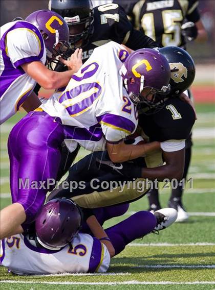 Thumbnail 2 in Mount Carmel Academy vs. Chester (Living Stones Kick Off Classic) photogallery.