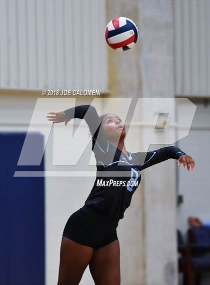 Thumbnail 3 in Madison vs Harlan (NISD Volleyball Tournament) photogallery.