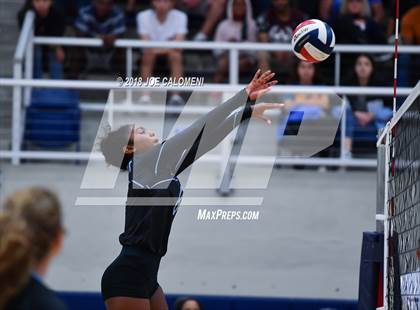 Thumbnail 3 in Madison vs Harlan (NISD Volleyball Tournament) photogallery.