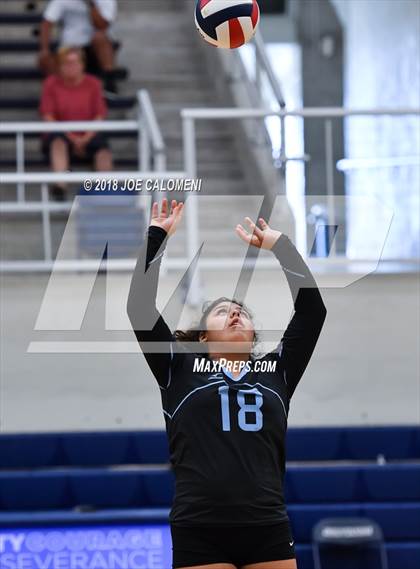 Thumbnail 2 in Madison vs Harlan (NISD Volleyball Tournament) photogallery.
