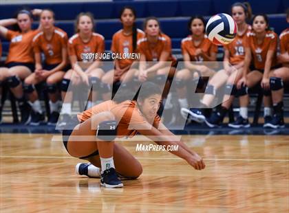 Thumbnail 3 in Madison vs Harlan (NISD Volleyball Tournament) photogallery.