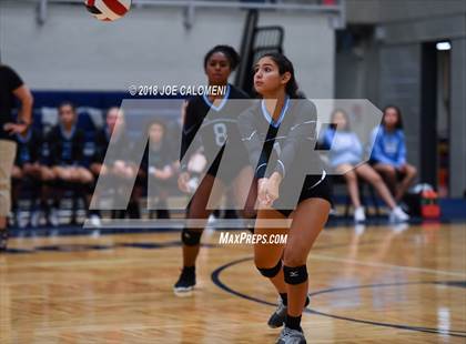 Thumbnail 2 in Madison vs Harlan (NISD Volleyball Tournament) photogallery.
