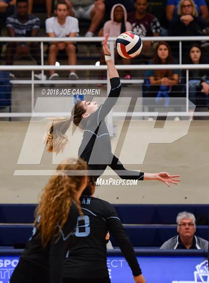 Thumbnail 1 in Madison vs Harlan (NISD Volleyball Tournament) photogallery.