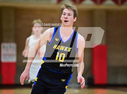 Thumbnail 1 in (CHSAA 3A Boys Basketball first Round) SkyView Academy vs Highland photogallery.