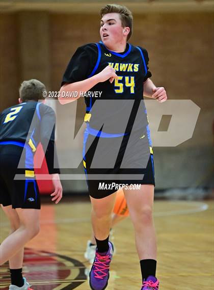 Thumbnail 2 in (CHSAA 3A Boys Basketball first Round) SkyView Academy vs Highland photogallery.