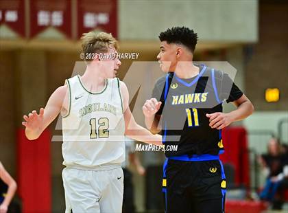 Thumbnail 2 in (CHSAA 3A Boys Basketball first Round) SkyView Academy vs Highland photogallery.