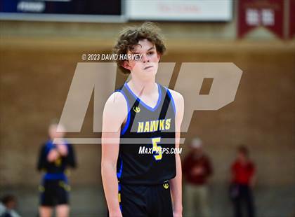Thumbnail 1 in (CHSAA 3A Boys Basketball first Round) SkyView Academy vs Highland photogallery.