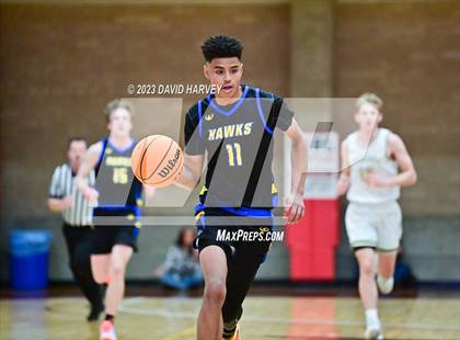 Thumbnail 3 in (CHSAA 3A Boys Basketball first Round) SkyView Academy vs Highland photogallery.