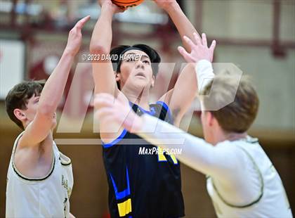 Thumbnail 2 in (CHSAA 3A Boys Basketball first Round) SkyView Academy vs Highland photogallery.