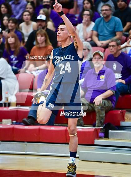 Thumbnail 3 in (CHSAA 3A Boys Basketball First Round) The Pinnacle vs Salida photogallery.