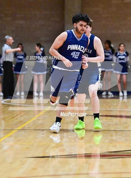 Thumbnail 2 in (CHSAA 3A Boys Basketball First Round) The Pinnacle vs Salida photogallery.