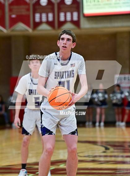 Thumbnail 1 in (CHSAA 3A Boys Basketball First Round) The Pinnacle vs Salida photogallery.