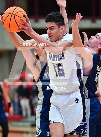 Thumbnail 2 in (CHSAA 3A Boys Basketball First Round) The Pinnacle vs Salida photogallery.