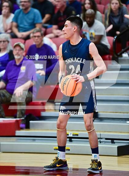 Thumbnail 1 in (CHSAA 3A Boys Basketball First Round) The Pinnacle vs Salida photogallery.