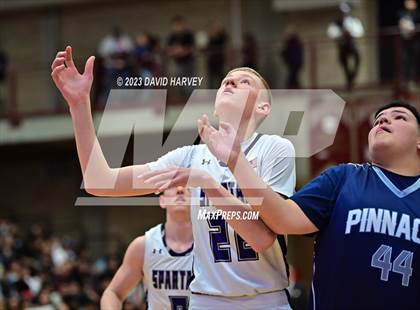 Thumbnail 2 in (CHSAA 3A Boys Basketball First Round) The Pinnacle vs Salida photogallery.