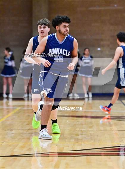 Thumbnail 1 in (CHSAA 3A Boys Basketball First Round) The Pinnacle vs Salida photogallery.