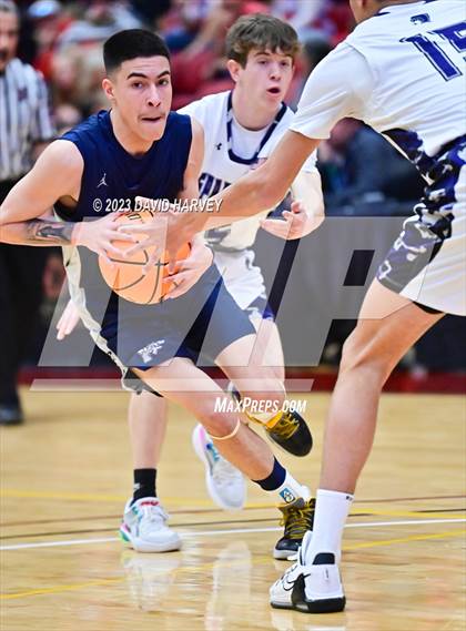 Thumbnail 1 in (CHSAA 3A Boys Basketball First Round) The Pinnacle vs Salida photogallery.