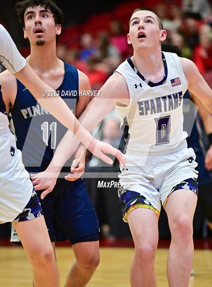 Thumbnail 1 in (CHSAA 3A Boys Basketball First Round) The Pinnacle vs Salida photogallery.