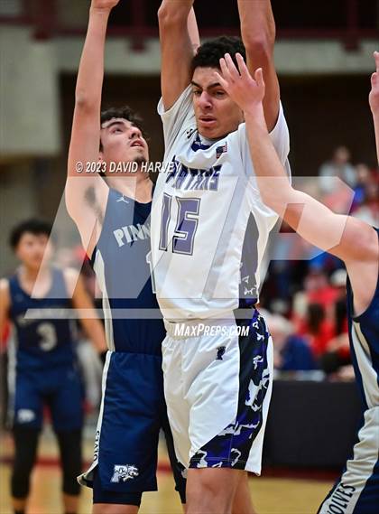 Thumbnail 2 in (CHSAA 3A Boys Basketball First Round) The Pinnacle vs Salida photogallery.