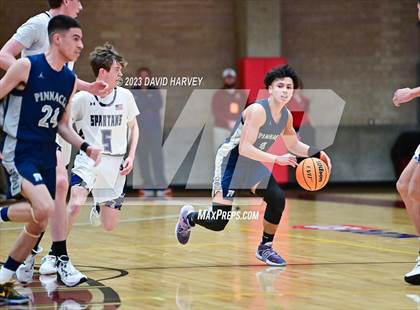 Thumbnail 1 in (CHSAA 3A Boys Basketball First Round) The Pinnacle vs Salida photogallery.